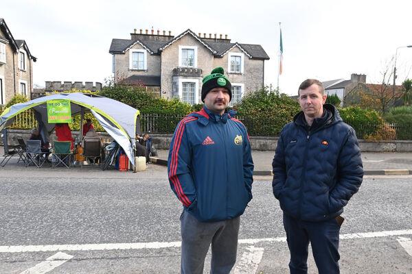 Anthony Cody and Jamie Noonan at the Fermoy protest. Picture: Larry Cummins Anthony Cody and Jamie Noonan at the Fermoy protest. Picture: Larry Cummins